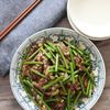 【牛肉とにんにくの芽の中華炒め】調味料全て小さじ2！の工程4
