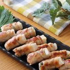 味付けいらず♪巻いて5分焼くだけ♡はんぺんの梅しそ豚巻き