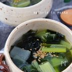 簡単！長ネギとわかめの春雨中華スープ