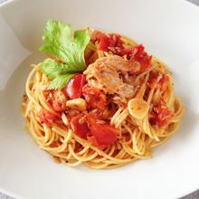 ヘルシー♪生トマトとツナのクリームパスタ