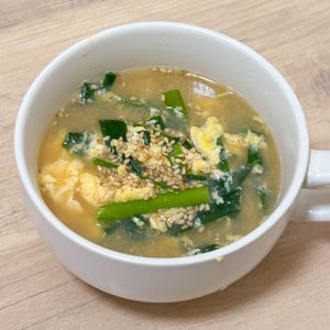 chanmiの作ってみた!投稿(簡単おいしい♡『ニラ玉スープ』ほのかに香るにんにく風味♩)