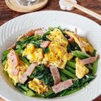 簡単味付け♪小松菜とたまごのコンソメ炒め
