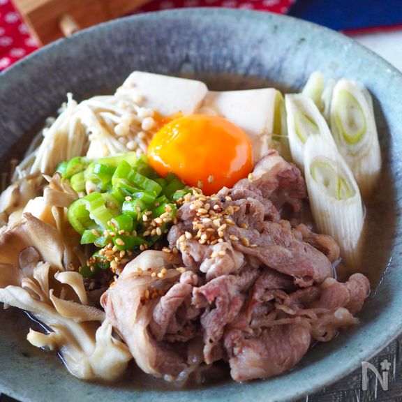 めんつゆで黄金比！豆腐たっぷり肉豆腐＊豆腐は肉の倍量