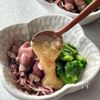 【菜の花とホタルイカの酢味噌がけ】栄養豊富な春の副菜の工程3