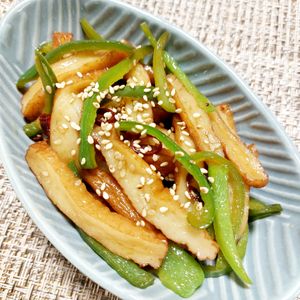 よっこの作ってみた!投稿(レンジで5分！【さつまあげとピーマンの甘辛きんぴら】)