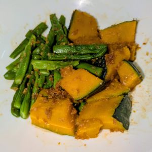 joe sanの作ってみた!投稿(ごま油が隠し味♪レンジでかぼちゃのごま和え)