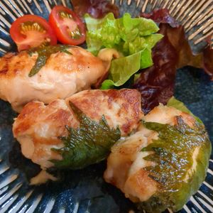 1234876の作ってみた!投稿(【ささみの大葉チーズはさみ焼き】しっとり柔らか!チーズとろ〜)