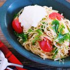 ポン酢だれでサッパリ♪『トマツナ水菜の和風おろしパスタ』