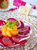 紅白大根のカルパッチョ【冬の大根のお洒落な食べ方】