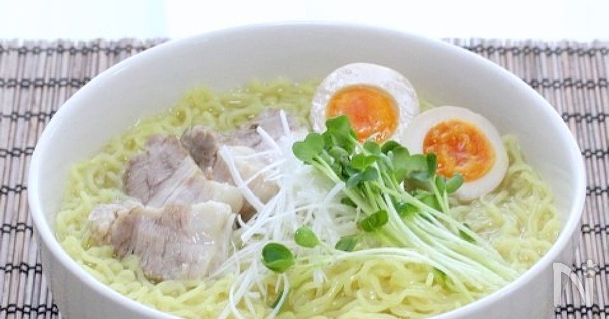 鶏ガラで作る透きとおるスープ 本格塩ラーメン By かめきちパパ レシピサイト Nadia ナディア プロの料理家のおいしいレシピ