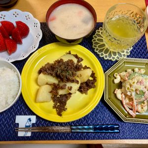 たぁプーの作ってみた!投稿(牛こまとホクホクじゃがいものバター炒め)