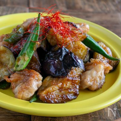 【茄子たっぷり夏野菜炒め】暑い夏も食欲増進‼