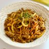 カレー香る♡豚ひき肉としめじの焼きうどん【簡単15分】
