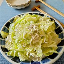 【レタスとシラスのデリ風サラダ】お湯で洗うとレタスがシャキッ