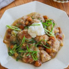【豚こま団子のなめこみぞれ煮】味付けブレない!ほっこり和食♡
