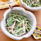 【豆苗とかにかまの塩昆布サラダ】５分で出来る簡単副菜