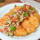 しっとりふわふわ！鶏むね肉のピカタと夏野菜ソース