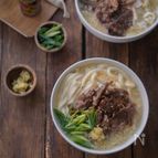 肉玉あんかけうどん。