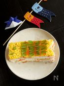 こいのぼりちらし寿司(牛乳パック使用)