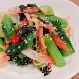 ミルクの作ってみた!投稿(【小松菜とカニカマの海苔ぽん酢和え】5分で完成！)