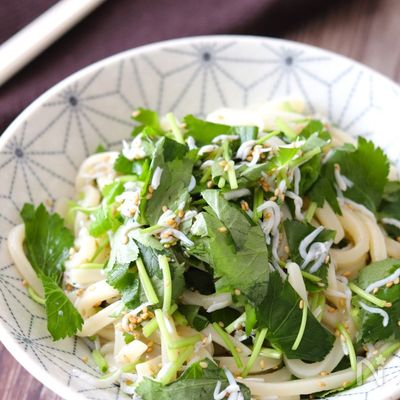 さっぱり!美味しすぎっ♡三つ葉としらすの旨だし冷やしうどん