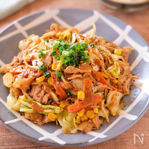【味噌ラーメン風野菜炒め】パパッとやみつき！濃厚コク旨♪