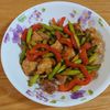 さおりんの作ってみた!投稿(佐賀県産アスパラガス使用♡『アスパラとむね肉の照りマヨ炒め』)