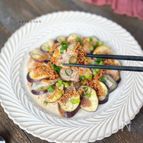 電子レンジで簡単♪なすのピリ辛重ね蒸し