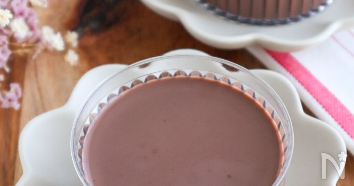 チョコなしでも濃厚♡ぷるぷるココアプリン【卵乳不使用】