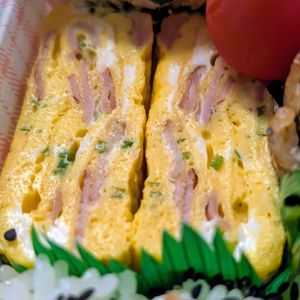 まゆのの作ってみた!投稿(安心の味「白だしネギベーコン玉子焼き」)