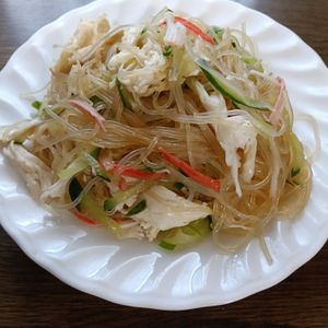 ぽぽペの作ってみた!投稿(【ささみときゅうりの春雨サラダ】中華風☆レンジで簡単レシピ♪)