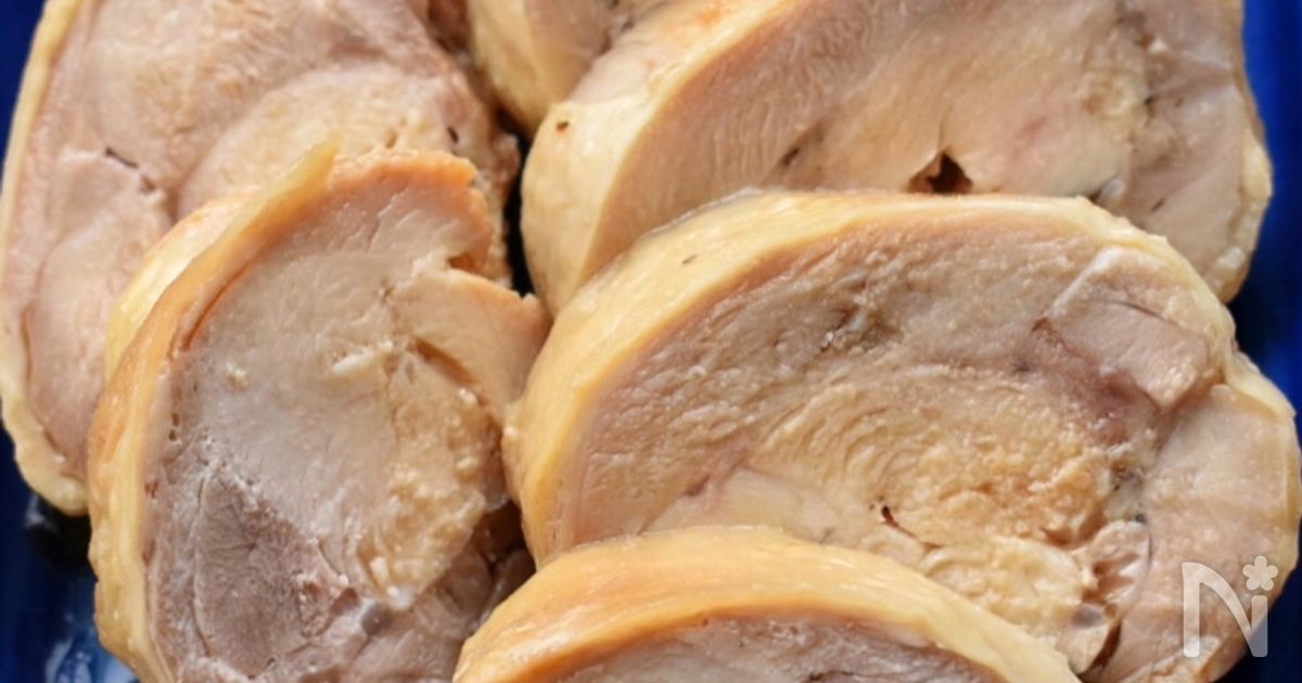 激うま♡レンジde簡単♡鶏もも肉と胸肉のW鶏チャーシュー♡
