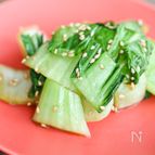 旨味凝縮！5分で完成！オイル茹でちんげん菜のめんつゆ和え