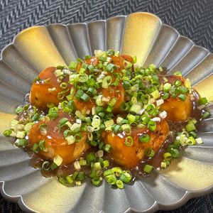 楽ラク手抜キッチン🐶🐾の作ってみた!投稿(衣もあんも米粉で決まる！カリカリ焼き豆腐の中華あんかけ)