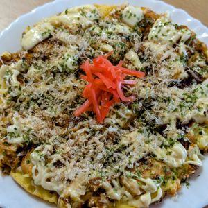 まゆのの作ってみた!投稿(ふわっと軽い【米粉のお好み焼き】)