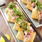 日本酒派？ビール派？【カリッと揚げ焼き豆腐のいわし明太】