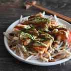 お好み焼きみたいな厚揚げもやし