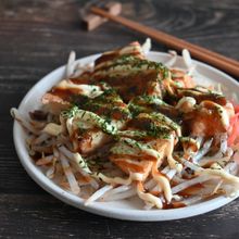 お好み焼きみたいな厚揚げもやし
