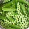 グリンピースご飯の下準備