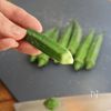 ３分で！【オクラの旨だし漬け】の工程1