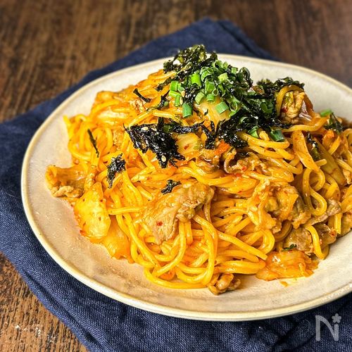 【味噌キムチ焼きそば】ワンパンでガッツリ満足!