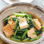 【厚揚げと小松菜のじゃこ煮】寒い季節に身体喜ぶ