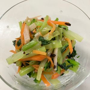 (・∀・)コロンの作ってみた!投稿(＊もやしと小松菜とハムの塩昆布ナムル風＊)