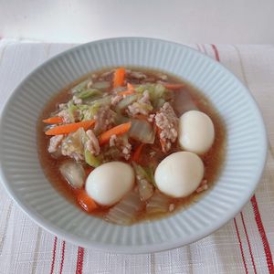 あーちゃん·͜· ♡の作ってみた!投稿(【ひき肉と白菜のあんかけごはん】10分で完成！レンジで楽々♪)
