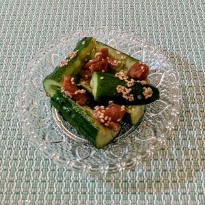 𝔂𝓾𝓶𝓲🍓の作ってみた!投稿(【やみつき梅きゅうり】ポリポリ食感×梅干しの酸味が相性抜群♪)