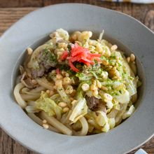 レンジ1発！楽ちんなのに【本格焼きうどん】お弁当にも◎