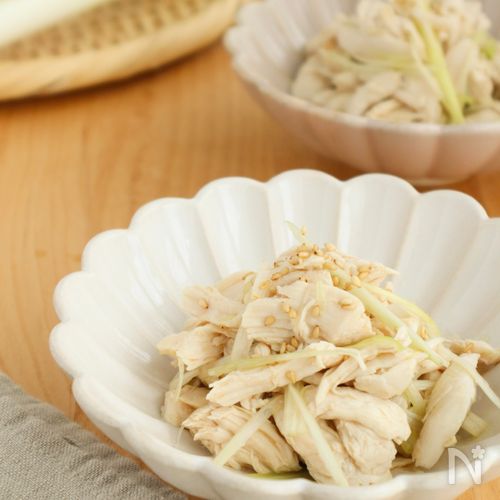 高たんぱく質でヘルシー!ささみと長ねぎのごま油風味