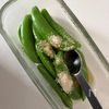 レンジでもう1品『スナップエンドウのナムル』の工程2