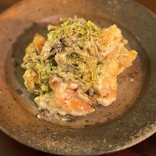ただ焼いて混ぜるだけ【鶏モモの高菜マヨチーズ】