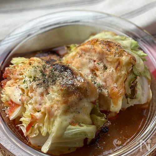 トースターで1発♡ピザ風キャベツ焼き